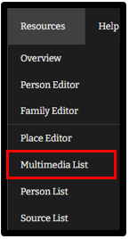 Multimedia list