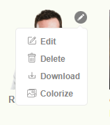 Multimedia options (Edit, Delete, Download)