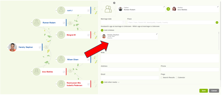 Navigate to Family editor