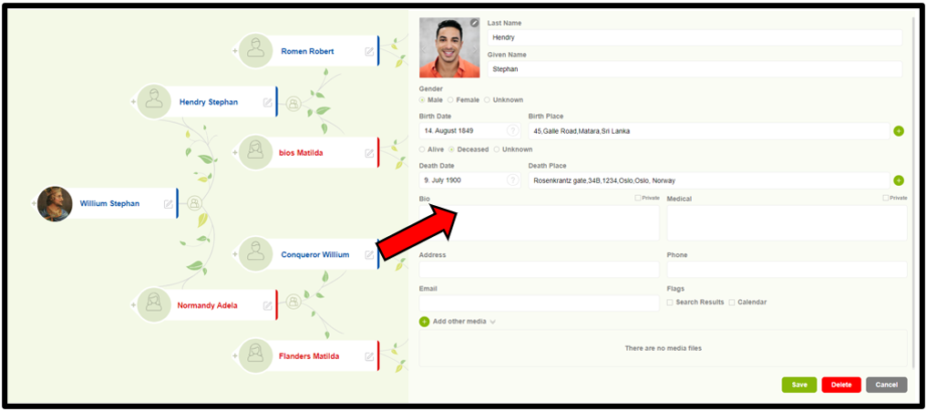 Edit a member details