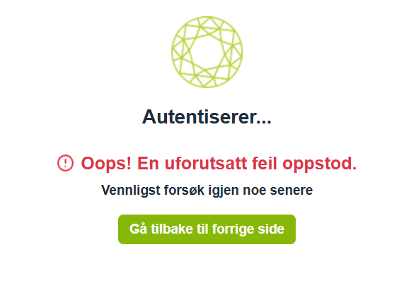 Løsninger for &laquo;Oops! En uforutsatt feil oppstod&raquo;.