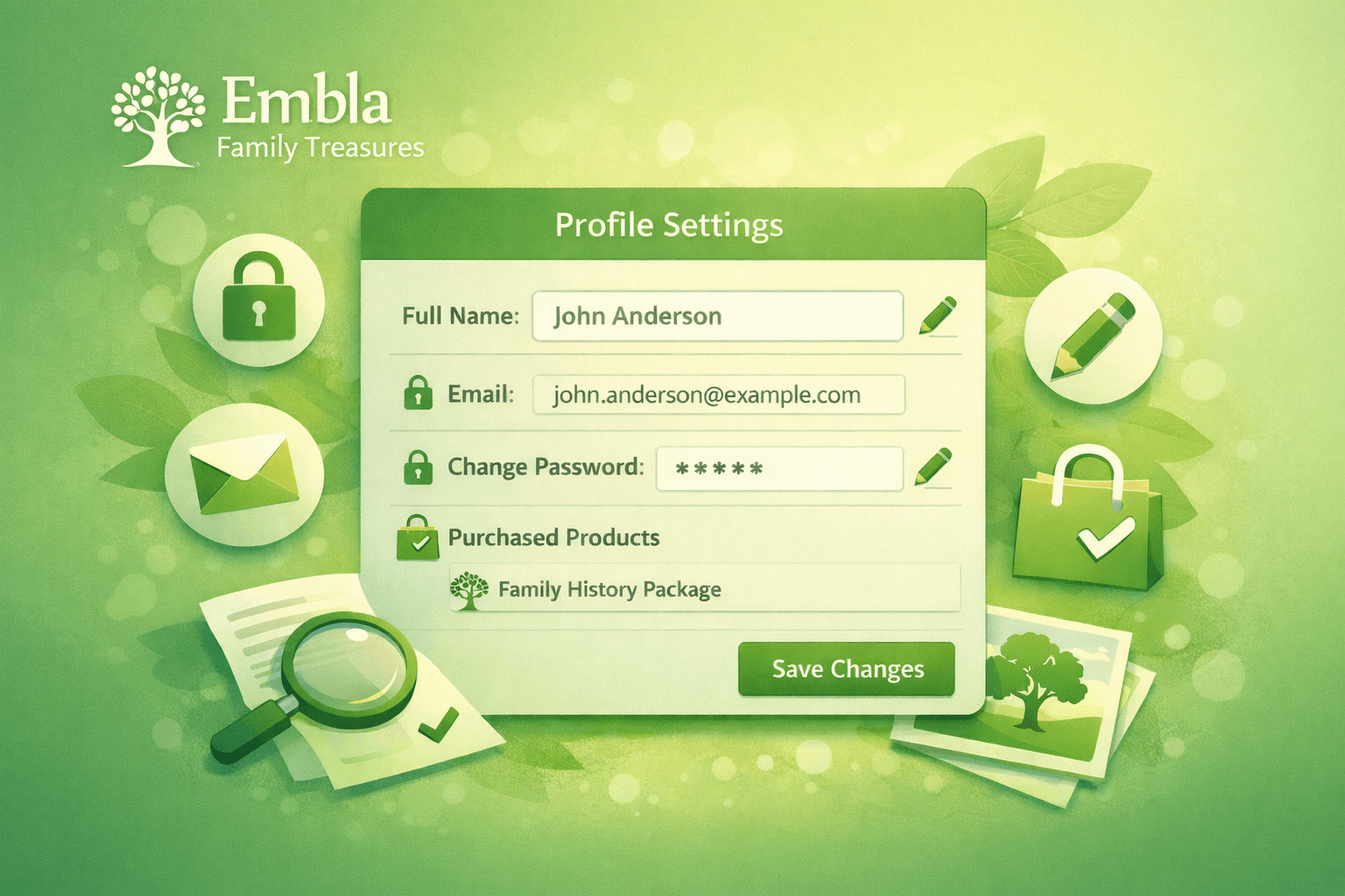 How to Use the New Profile Page in Embla Family Treasures